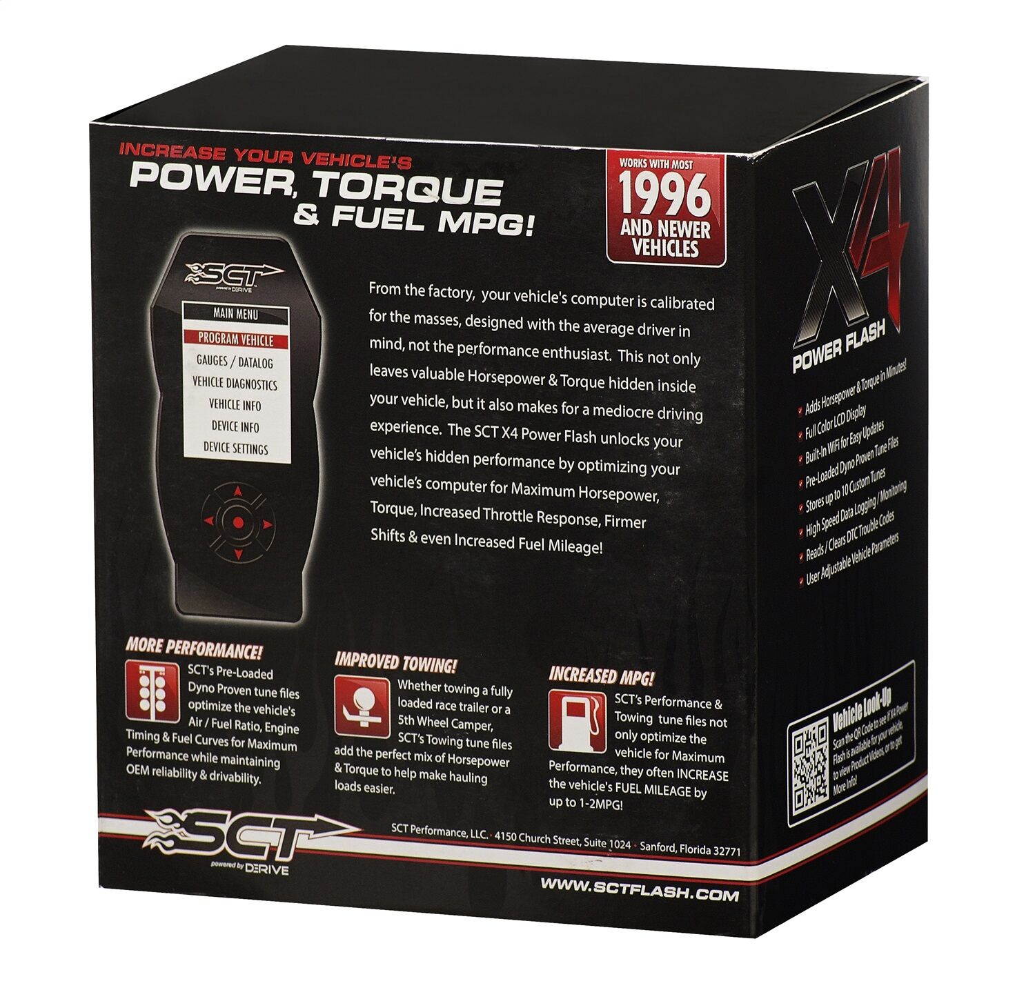 SCT Performance 4X Power Flash Programmer Pre Loaded 96-14 DCX Cars/Trucks/Jeep Gas Only