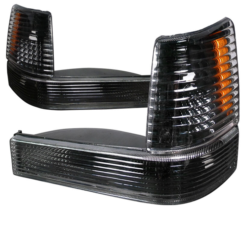 1993-1998 Jeep Grand Cherokee Black Bumper Lights + Corner Lights-2LBLC-GKEE93JM