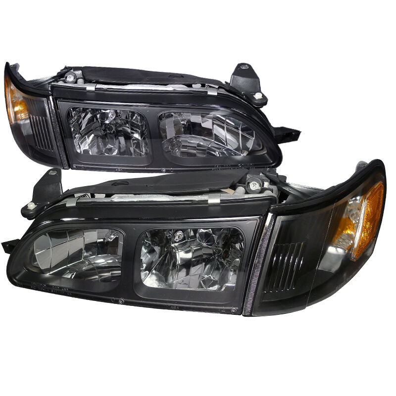 1993-1997 Toyota Corolla Black Euro Headlights-2LCLH-COR93JM-DP