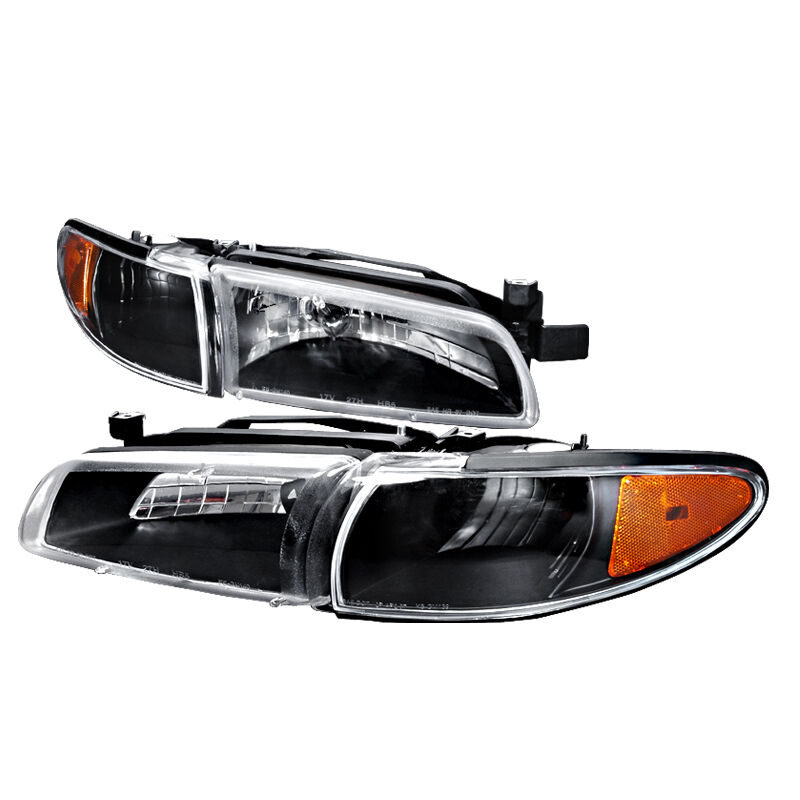 1997-2003 Pontiac Grand Prix Black Euro Headlights-2LCLH-GPX97JM-KS