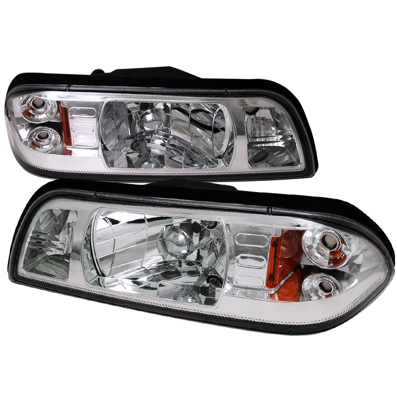 1987-1993 Ford Mustang Chrome Euro Headlights-2LCLH-MST87-RS