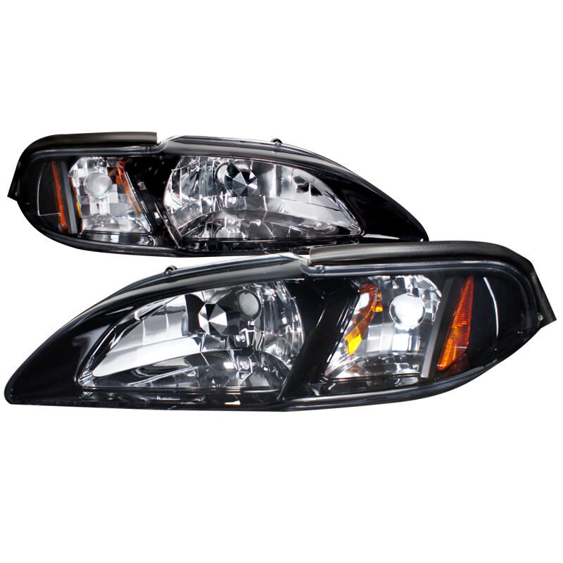 1994-1998 Ford Mustang Smoke Euro Headlights-2LCLH-MST94G-TM