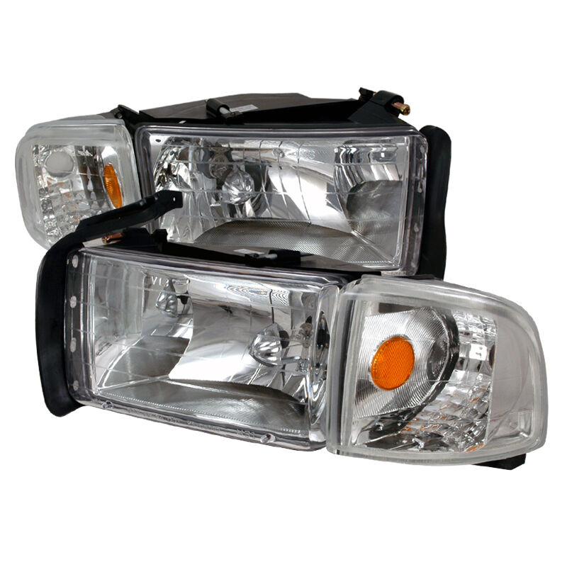 1994-2001 Dodge Ram Chrome Euro Headlights-2LCLH-RAM94-KS