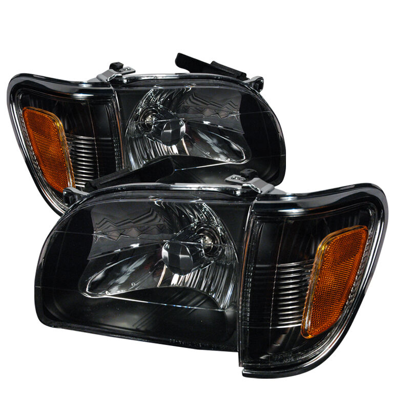 2001-2004 Toyota Tacoma Black Euro Headlights-2LCLH-TAC01JM-KS