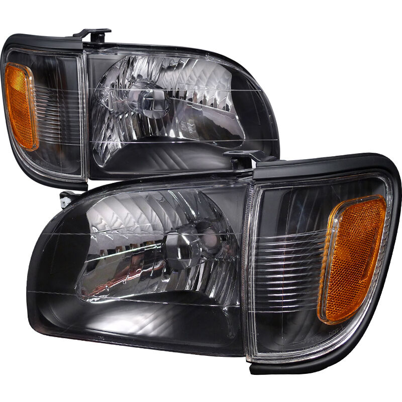 2001-2004 Toyota Tacoma Black Euro Headlights-2LCLH-TAC01JM-RS