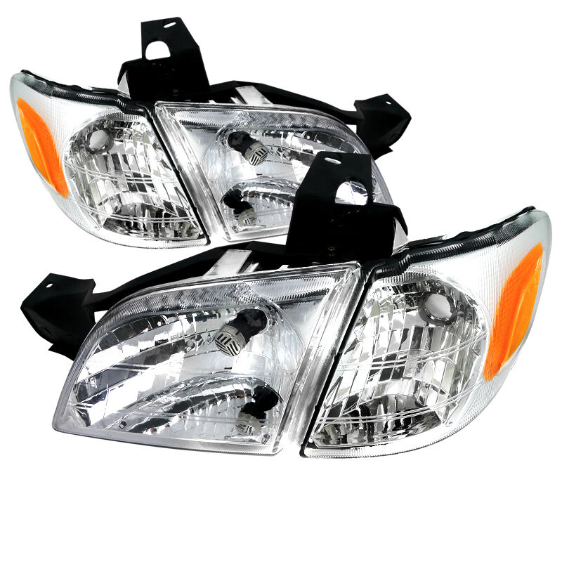 1997-2005 Chevy Venture Chrome Euro Headlights-2LCLH-VENT97-RS