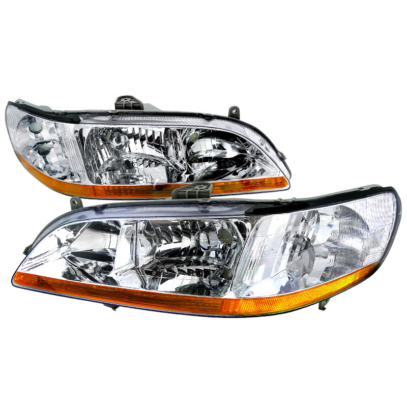 1998-2002 Honda Accord Chrome Euro Headlights-2LH-ACD98-RS