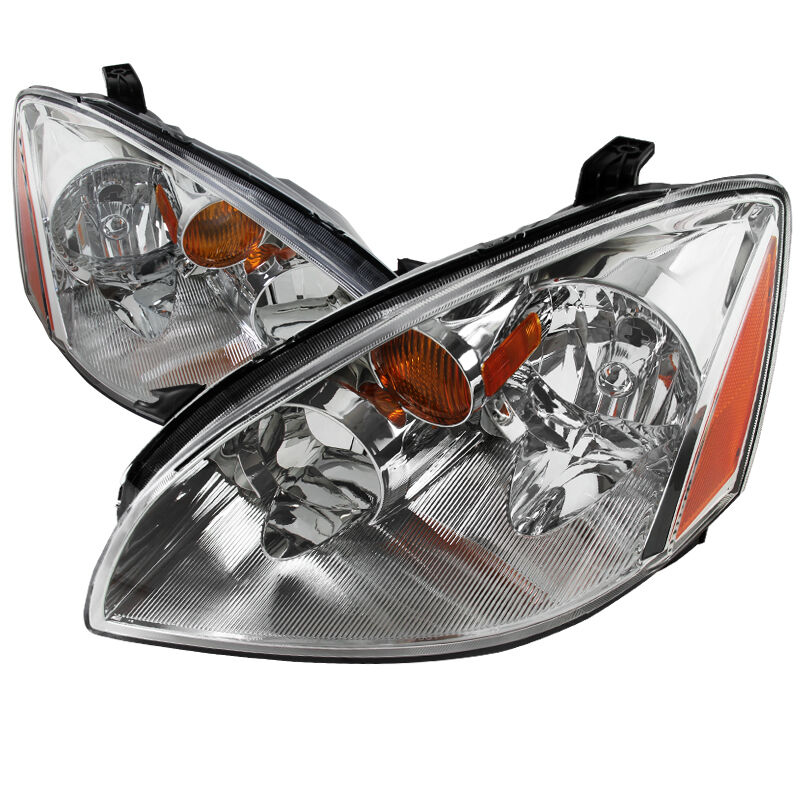 2002-2005 Nissan Altima Chrome Euro Headlights-2LH-ALT02-RS