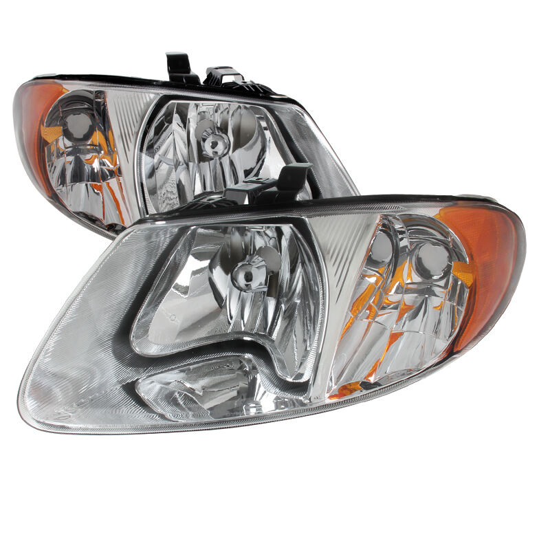2001-2007 Dodge Caravan Chrome Euro Headlights-2LH-CAR01-RS