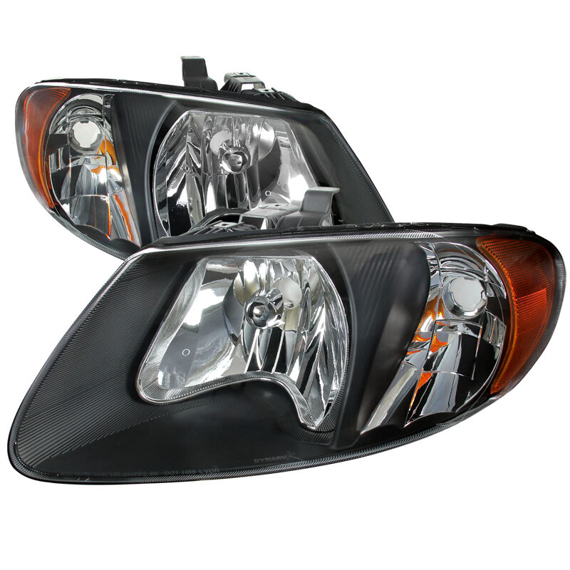 2001-2007 Dodge Caravan Black Euro Headlights-2LH-CAR01JM-RS