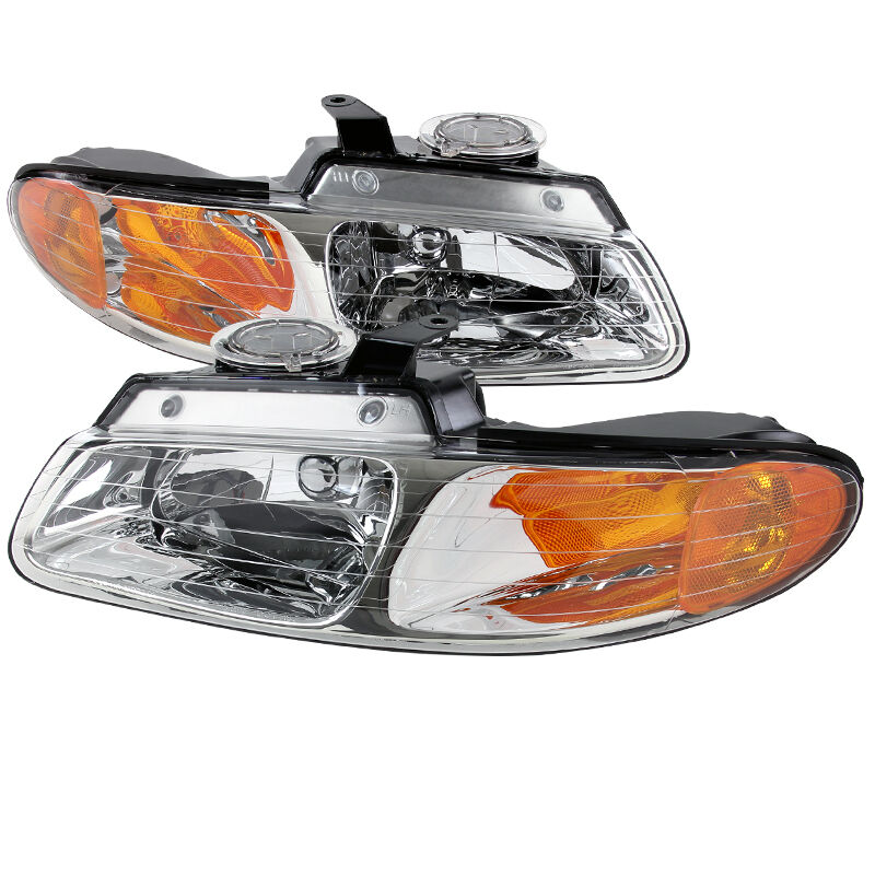 1996-2000 Dodge Caravan Chrome Euro Headlights-2LH-CAR96-RS