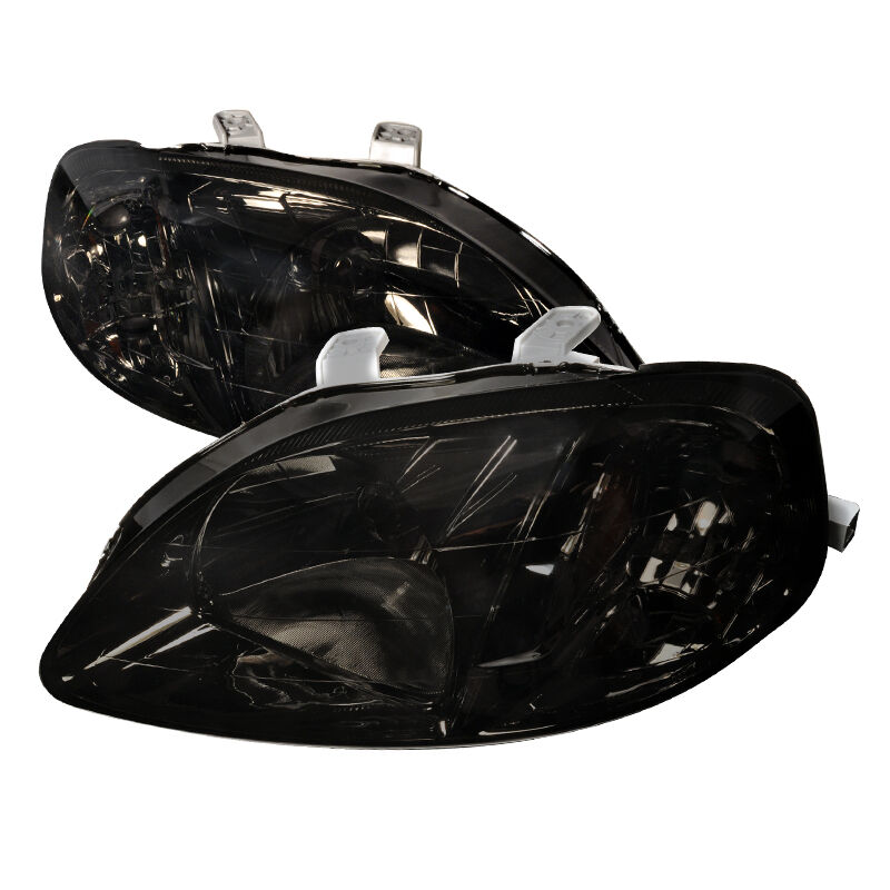 1999-2000 Honda Civic Smoke Euro Headlights-2LH-CV99G-RS