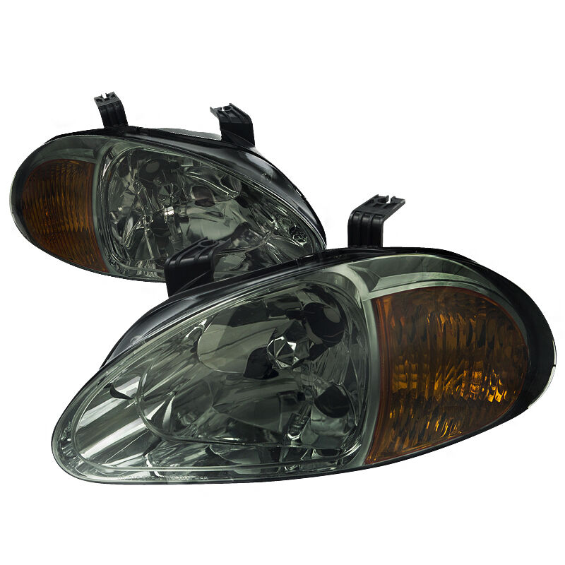 1993-1997 Honda Del Sol Smoke Euro Headlights-2LH-DEL93G-EU