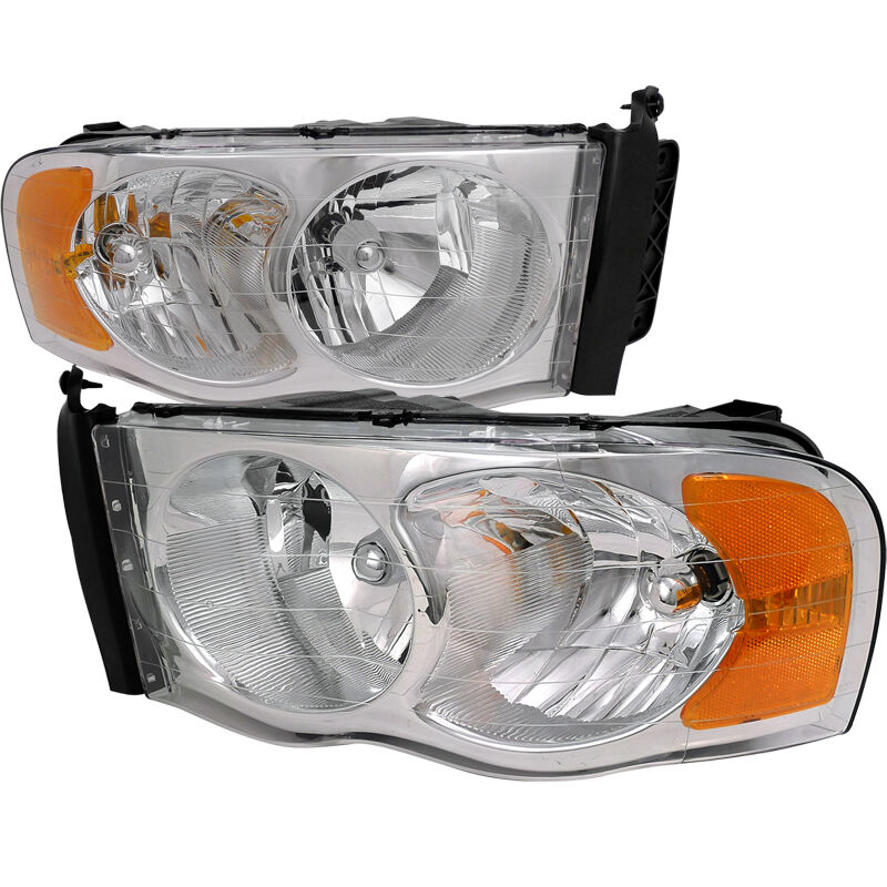 2002-2005 Dodge Ram Chrome Euro Headlights-2LH-DGP02-RS