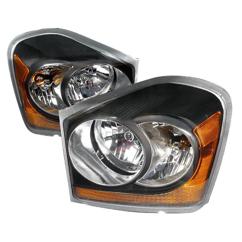 2004-2006 Dodge Durango Black Euro Headlights-2LH-DUR04JM-KS