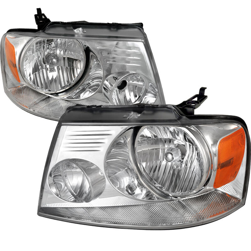 2004-2008 Ford F150 Chrome Euro Headlights-2LH-F15004-RS