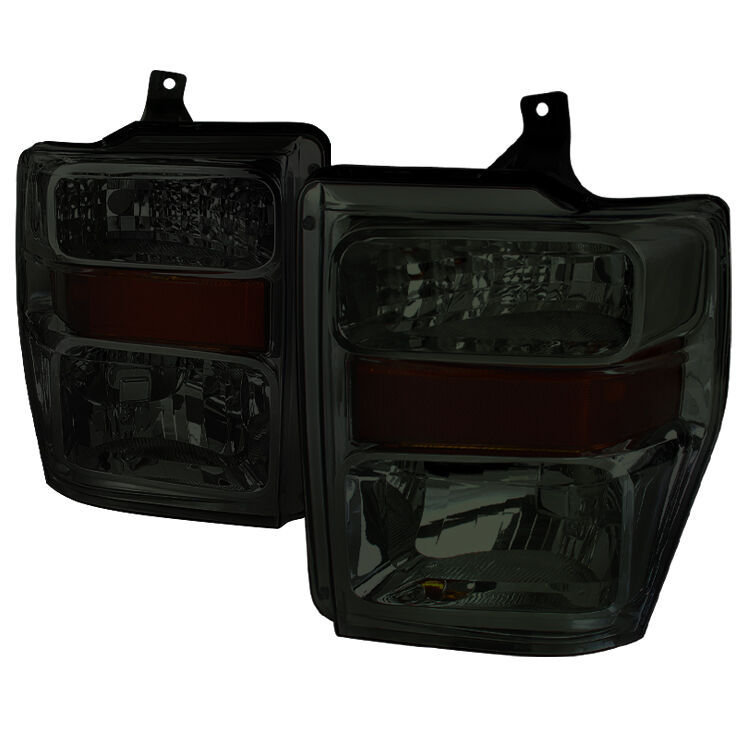 2008-2010 Ford Superduty F250/F350 Smoke Euro Headlights-2LH-F25008G-RS