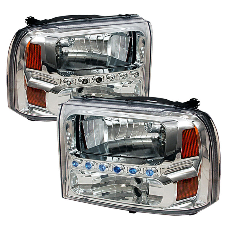 1999-2004 Ford Superduty F250/F350 Chrome Euro Headlights-2LH-F25099-KS
