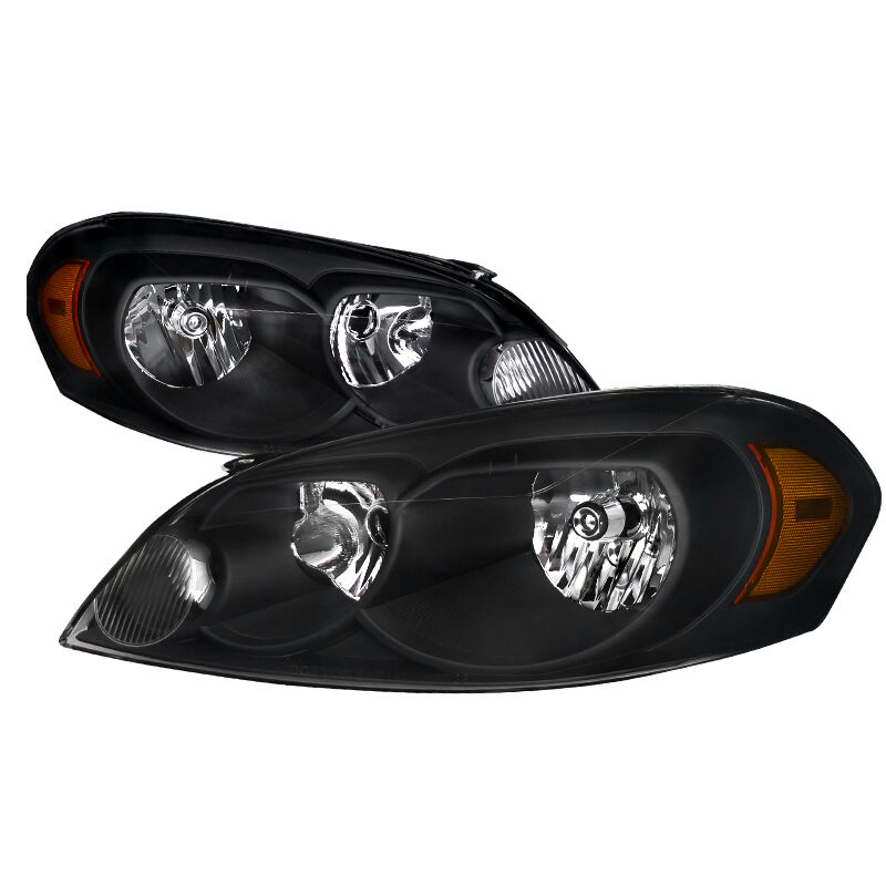 2006-2012 Chevy Impala Black Euro Headlights-2LH-IPA06JM-RS