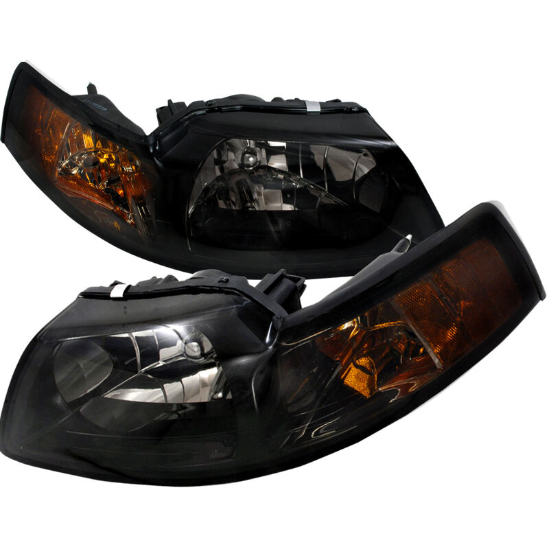 1999-2004 Ford Mustang Smoke Euro Headlights-2LH-MST99G-RS