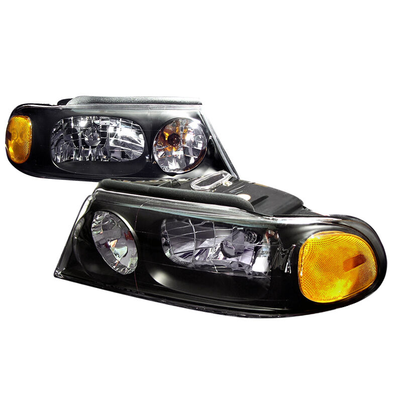 1998-2002 Lincoln Navigator Black Euro Headlights-2LH-NAV98JM-KS
