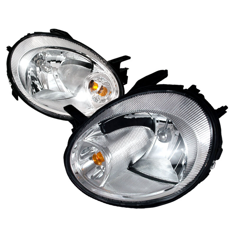 2003-2005 Dodge Neon Chrome Euro Headlights-2LH-NEO03-KS