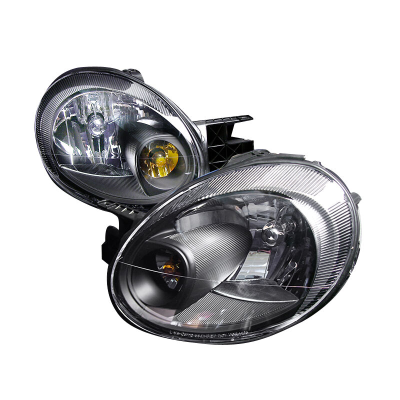 2003-2005 Dodge Neon Black Euro Headlights-2LH-NEO03JM-KS