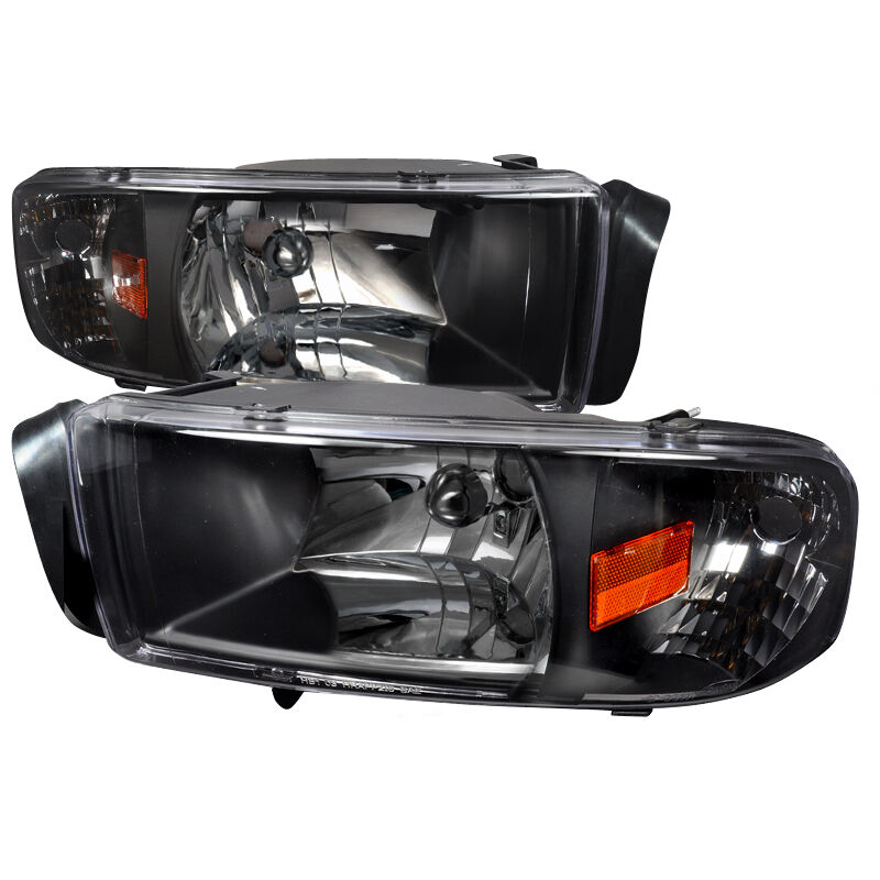 1994-2001 Dodge Ram Black Euro Headlights-2LH-RAM94JM-ABM