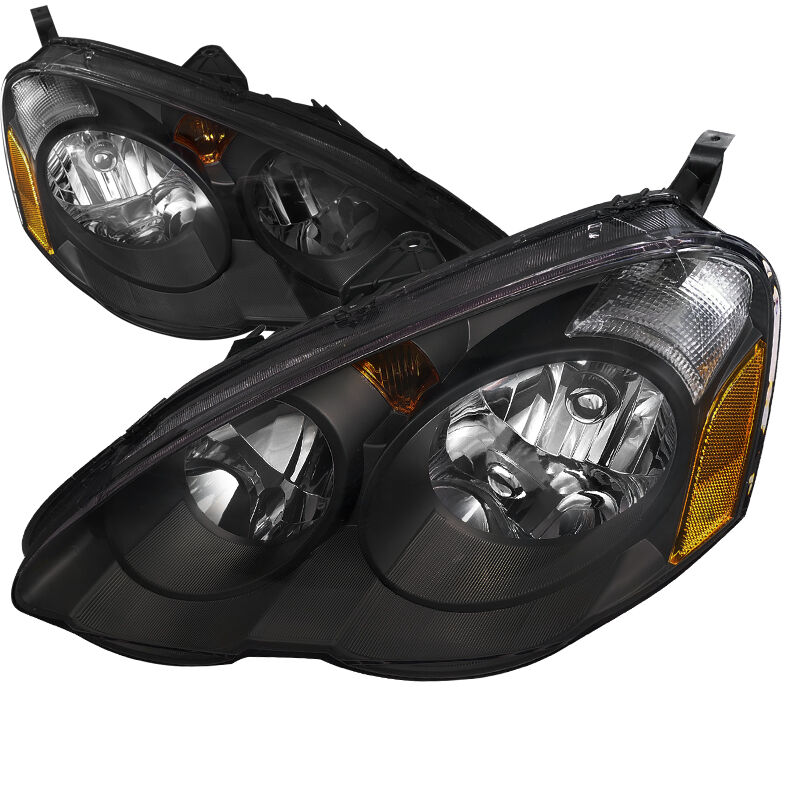 2002-2004 Acura RSX Black Euro Headlights-2LH-RSX02JM-RS