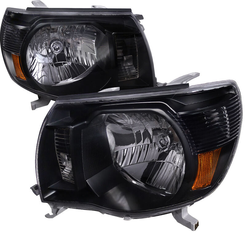 2005-2011 Toyota Tacoma Black Euro Headlights-2LH-TAC06JM-RS