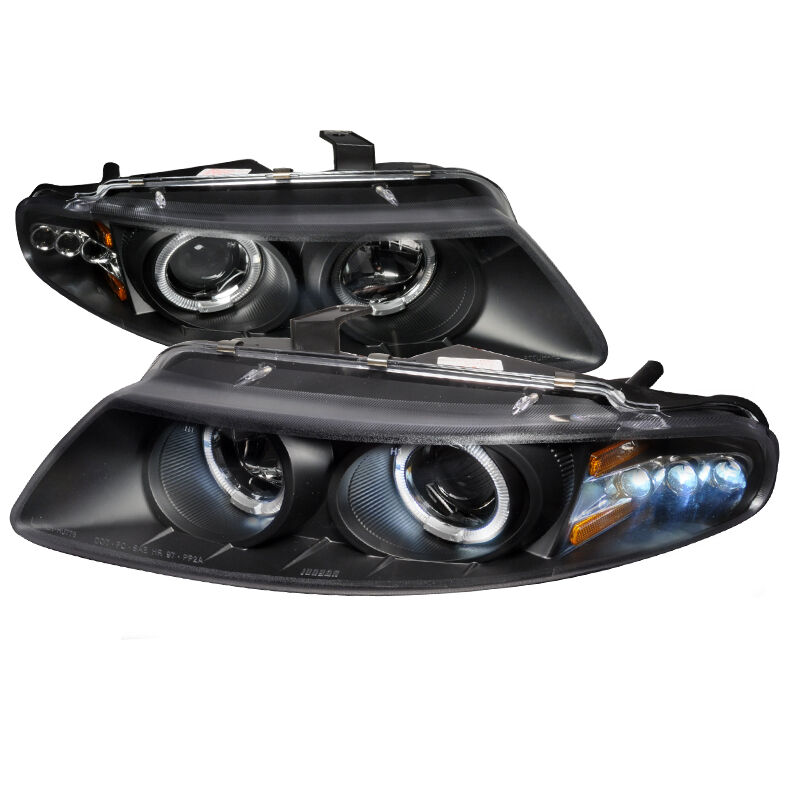 1997-2000 Dodge Avenger / Chrysler Sebring Coupe Halo LED Black Projector Headlights - 2LHP-AVG97JM-TM