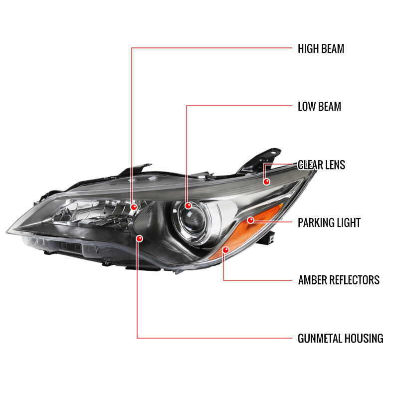 2015-2016 Toyota Camry Gunmetal Headlight Left-Side