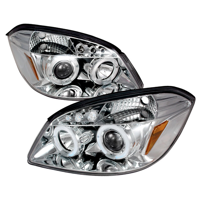2005-2010 Chevy Cobalt Halo LED Chrome Projector Headlights - 2LHP-COB05-TM
