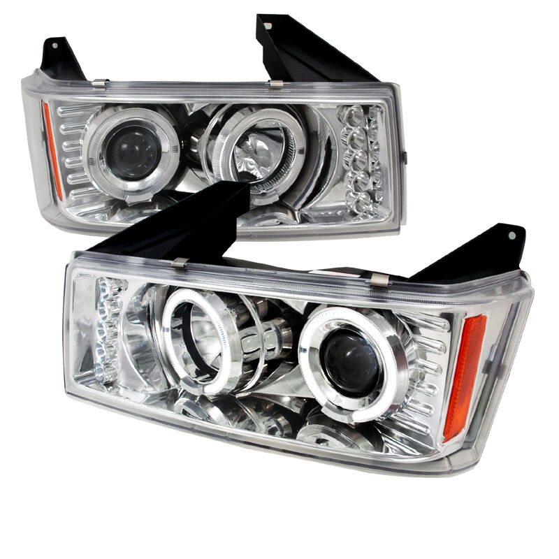 2004-2012 GMC Canyon Halo LED Chrome Projector Headlights - 2LHP-COL04H-TM
