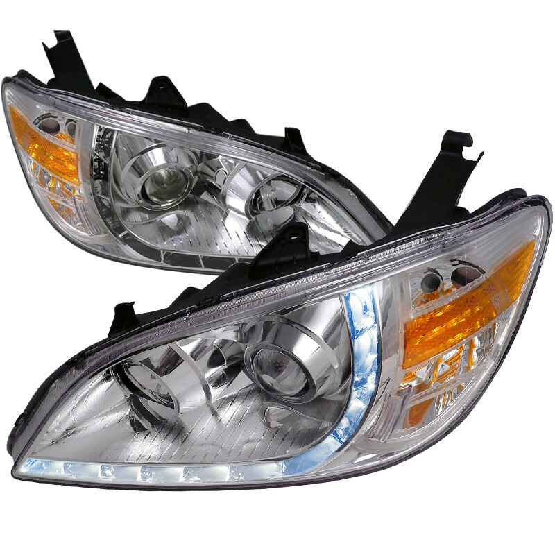 2004-2005 Honda Civic R8 Chrome Projector Headlights - 2LHP-CV04-8-RS