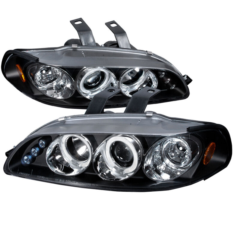 1992-1995 Honda Civic Halo LED Black Projector Headlights - 2LHP-CV923JM-TM