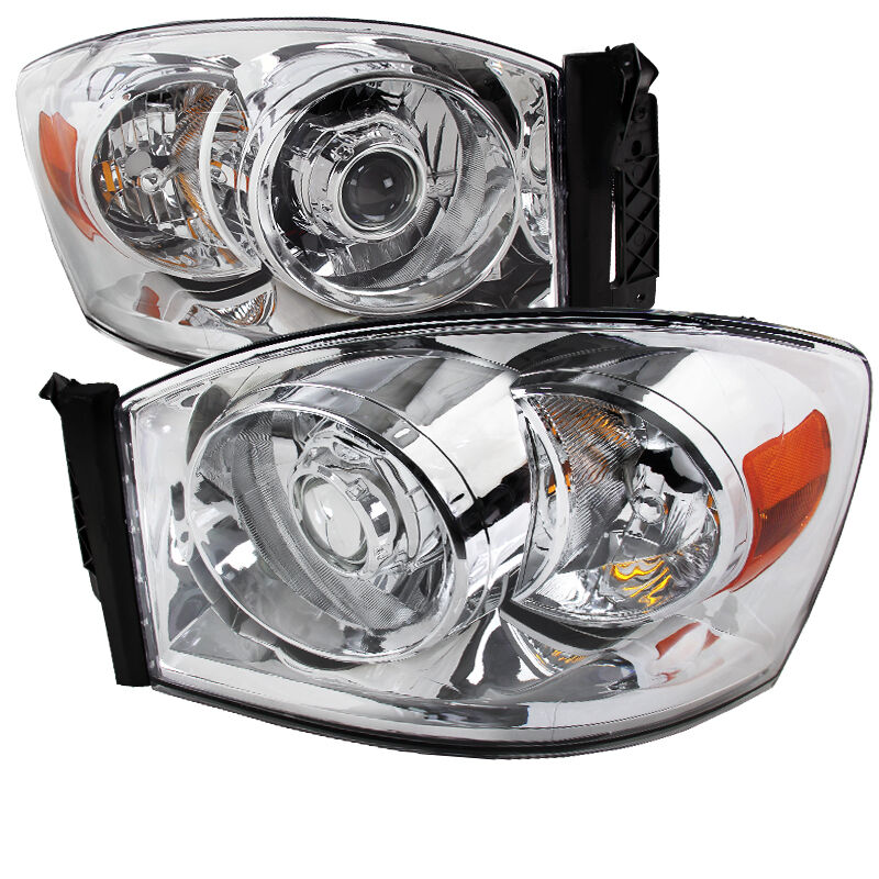 2006-2008 Dodge Ram Chrome Projector Headlights - 2LHP-DGP06-RS