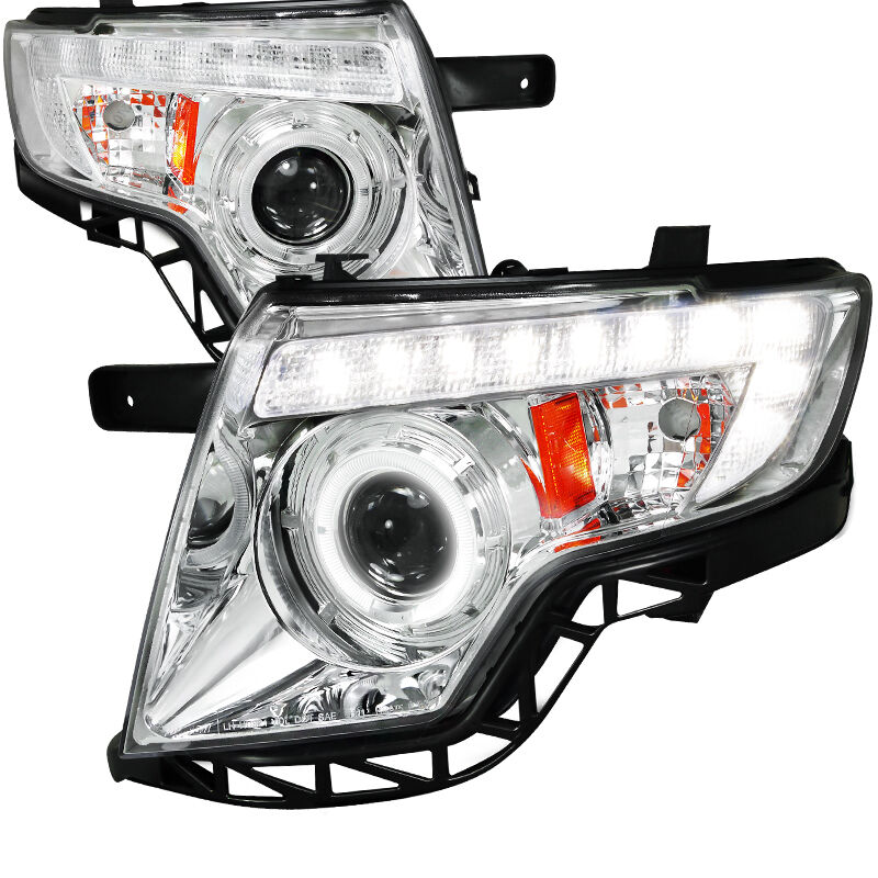 2007-2010 Ford Edge Halo Chrome Projector Headlights - 2LHP-EDG07-TM