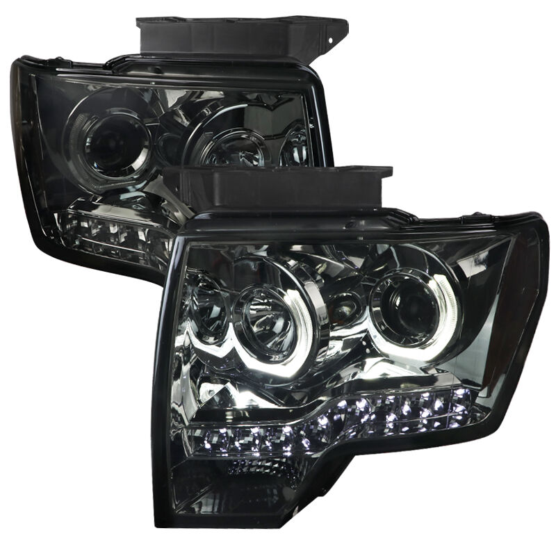 2009-2014 Ford F-150 Gunmetal Headlights - 2LHP-F15009G-OZ