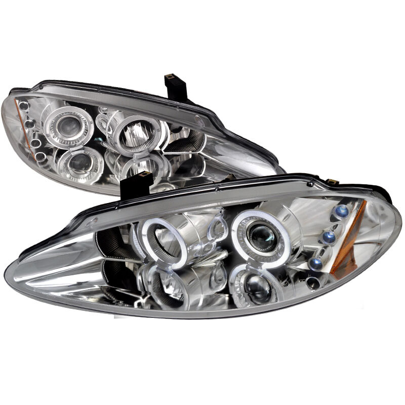 1998-2004 Dodge Intrepid Halo R8 LED Chrome Projector Headlights - 2LHP-ITRE98-T