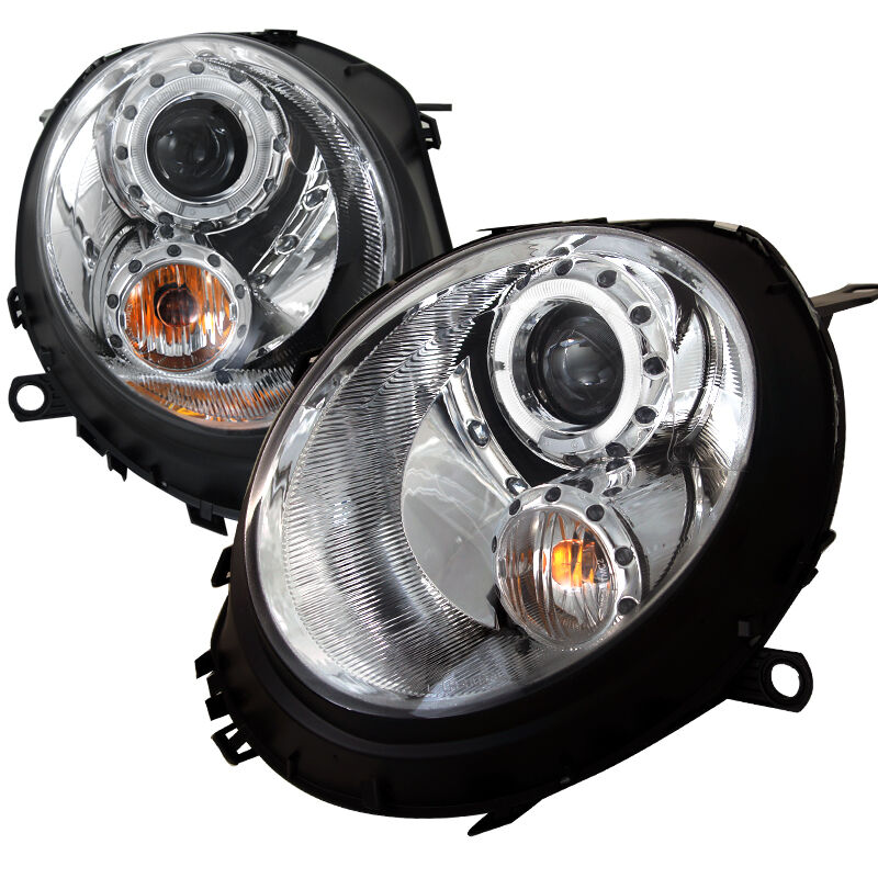 2007-2012 Mini Cooper Halo Chrome Projector Headlights - 2LHP-MINI06-TM