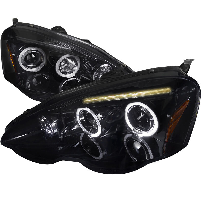 2002-2004 Acura RSX Halo Gloss-Black-Smoke Projector Headlights - 2LHP-RSX02G-TM
