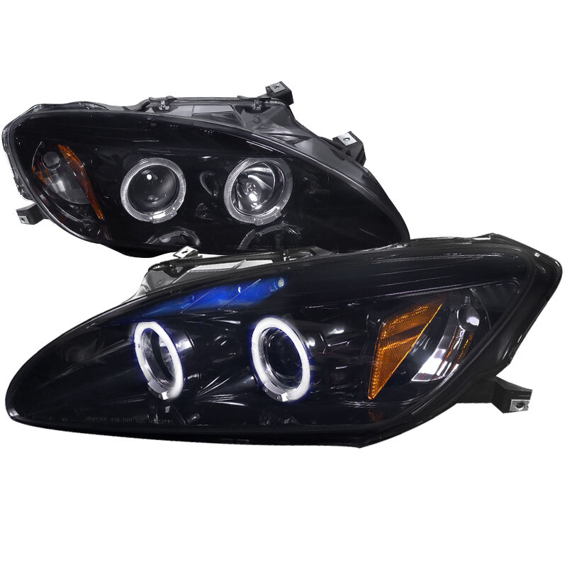 2004-2009 Honda S2000 Halo Gloss-Black-Smoke Projector Headlights - 2LHP-S2K04G-