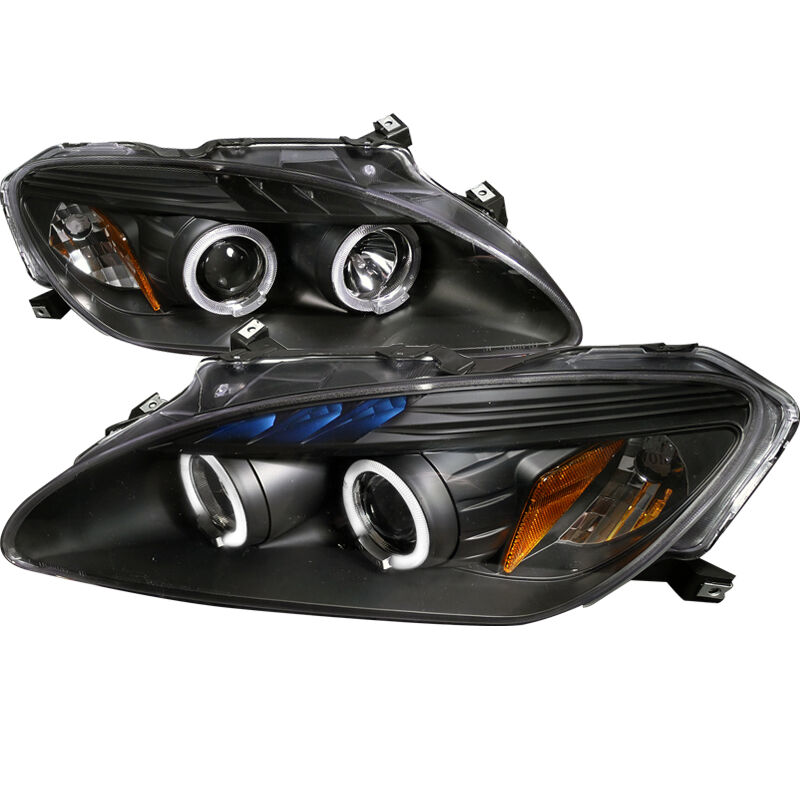 2004-2009 Honda S2000 Halo Black Projector Headlights - 2LHP-S2K04JM-TM