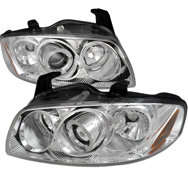 2004-2006 Nissan Sentra Halo Chrome Projector Headlights - 2LHP-SEN04-TM