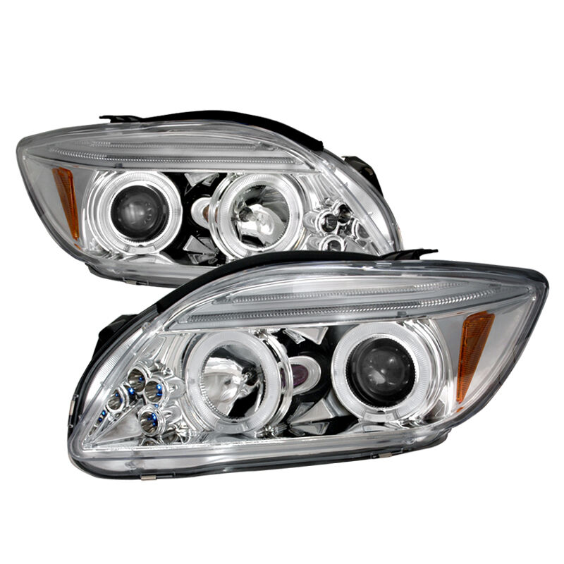 2005-2010 Scion tC Halo LED Chrome Projector Headlights - 2LHP-TC05-TM