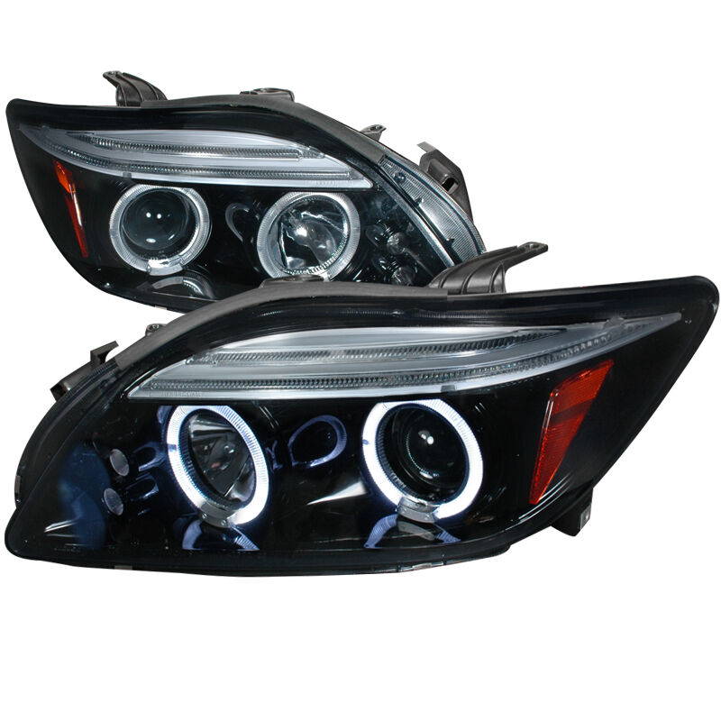 2004-2010 Scion tC Halo Gloss-Black-Smoke Projector Headlights - 2LHP-TC05G-TM
