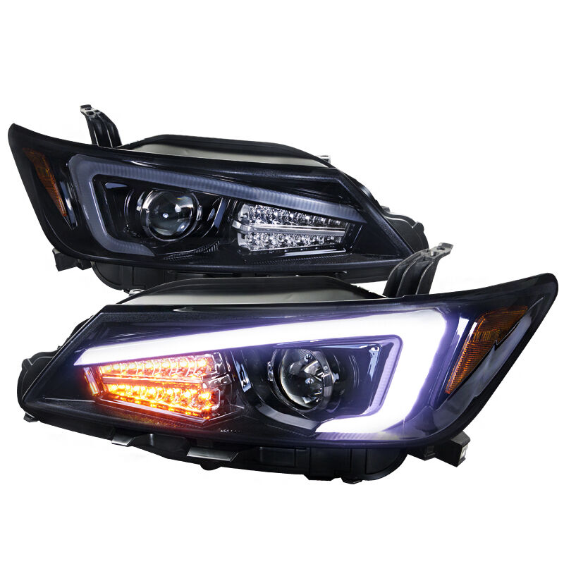 2011-2013 Scion TC Gloss-Black-Smoke LED Projector Headlights - 2LHP-TC11G-TM