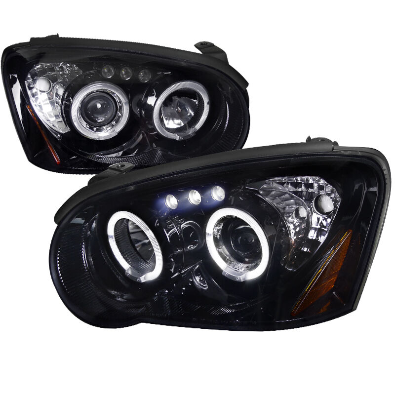 2004-2005 Subaru Impreza Halo Gloss-Black-Smoke Projector Headlights - 2LHP-WRX0