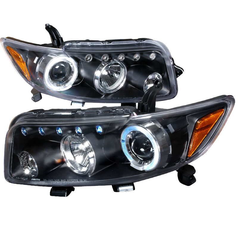 2008-2010 Scion xB Halo LED Black Projector Headlights - 2LHP-XB08JM-TM